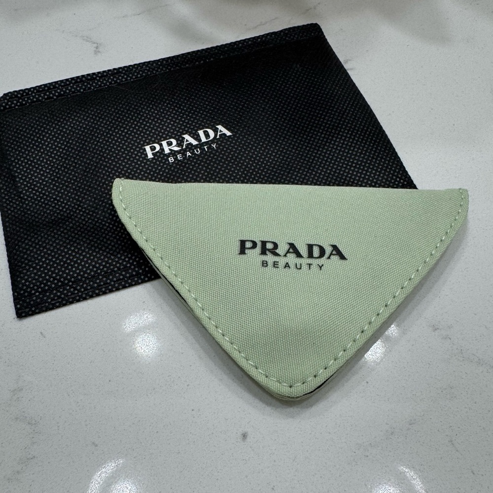 Prada Triangle Mirror with pouch and dustbag